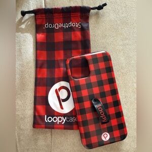 Loopy Case | Black and Red Checkered | iPhone 11 Pro | Right Orientation